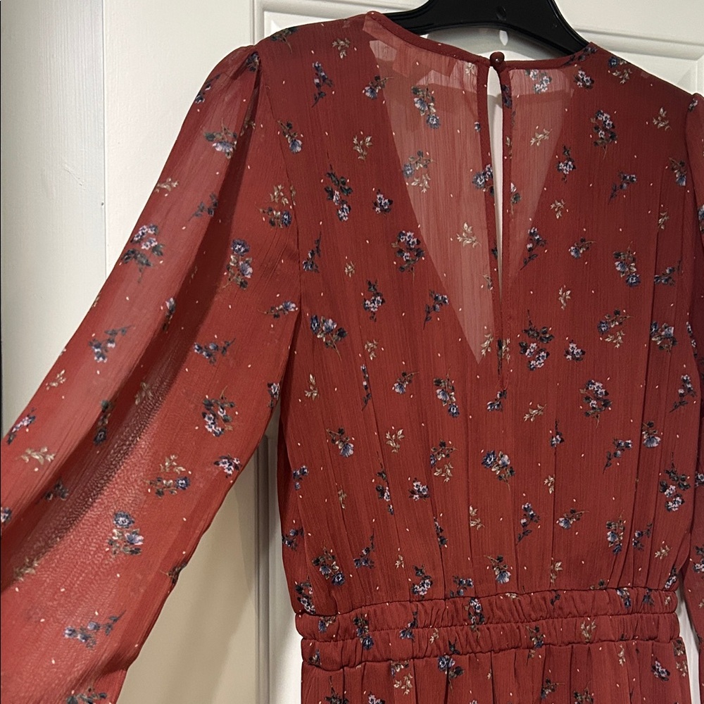 ROW A Women's Long Sleeve Floral Dress - Red